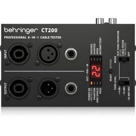 Behringer CT200. Кабельный тестер для XLR, TRS, Speakon, RCA, RJ45, MIDI, USB