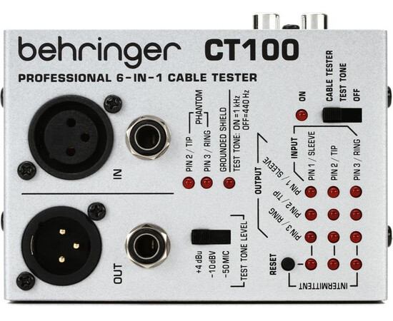 BEHRINGER CT100 Тестер кабеля с микропроцессорным управлением, изображение 3