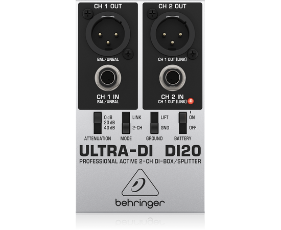 Behringer DI20. Активный двухканальный директ-бокс/сплиттер