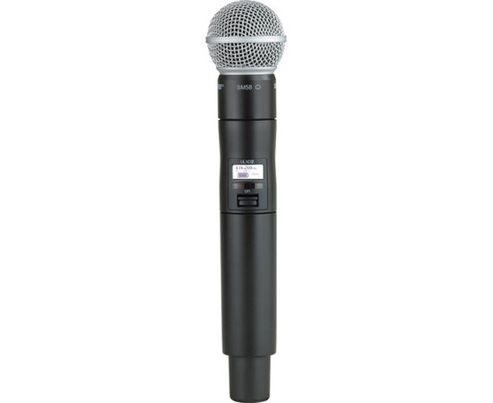 Shure ULXD2/SM58 Ручной передатчик цифровой радиосистемы ULX-D с капсюлем микрофона SM58