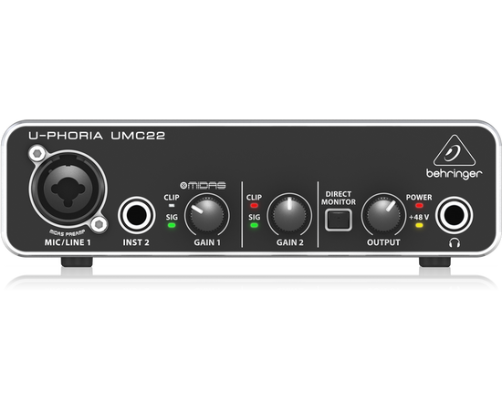 BEHRINGER UMC22  Аудио интерфейс