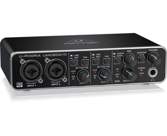 BEHRINGER UMC204HD.  Аудиоинтерфейс, изображение 2