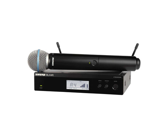 SHURE BLX24RE/B58-H8E Радиосистема BLX с ручным микрофоном BETA58, кронштейны для крепления в рэк