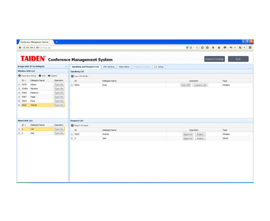 Taiden HCS-5300WS ПО Веб управления/Web Control Software