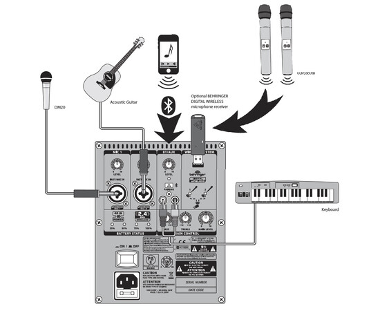 BEHRINGER MPA40BT-PRO. Портативная акустическая система, изображение 4