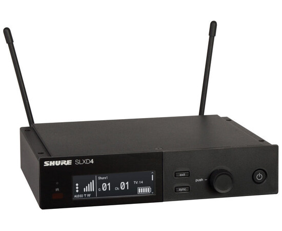 Shure SLXD4E=-G59. Цифровой одноканальный приемник серии SLX-D (470-514 МГц), изображение 2