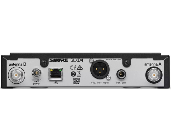 Shure SLXD4E=-G59. Цифровой одноканальный приемник серии SLX-D (470-514 МГц), изображение 3