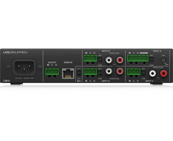 Lab.Gruppen CM41. Компактный трансляционный микширующий усилитель, изображение 4