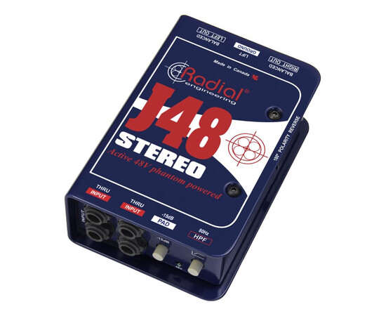RADIAL J48 Stereo Стерео активный директ-бокс с фантомным питанием