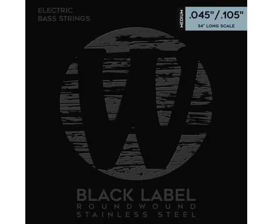 Струны для басс гитары Warwick bass guitar strings Black Label 4 Set Medium 045/105