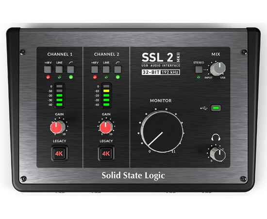 Solid State Logic SSL2 MKII (729706X1) — USB-интерфейс с двумя предусилителями и режимом Legacy 4K