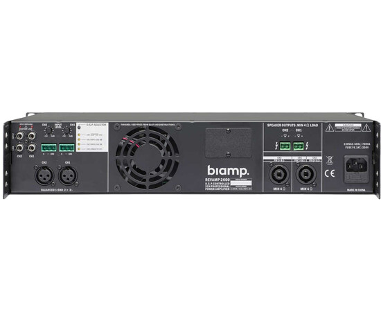 Biamp REVAMP2600. Двухканальный усилитель класса H с мощностью 2 x 600 Вт (RMS, 4 Ом), изображение 2