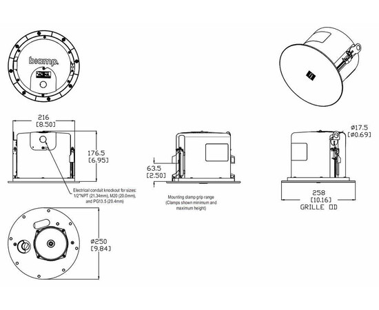 Потолочный громкоговоритель Biamp Desono DX-IC4-W White, изображение 3