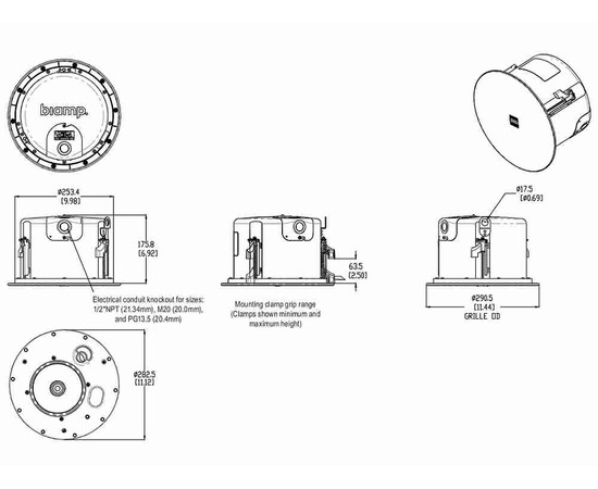 Потолочный громкоговоритель Biamp Desono DX-IC6-W White, изображение 3