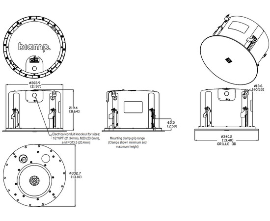 Потолочный громкоговоритель Biamp Desono DX-IC8-W White, изображение 3